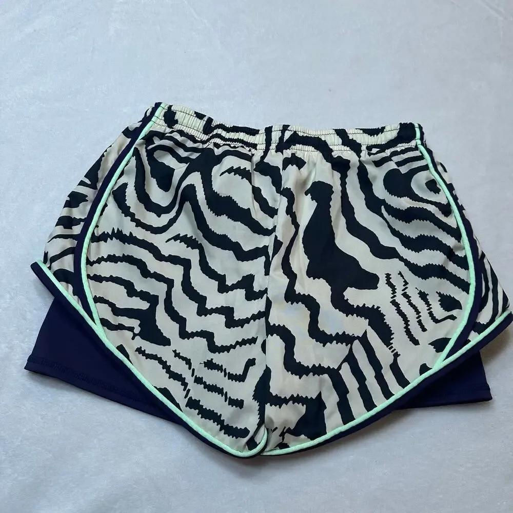 Nike Dri-Fit Purple Animal Print Shorts sz M Dri FIt Tempo Printed Shorts